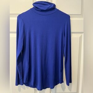 JM Collection Royal Blue Cowl Neck Top